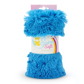 kullaloo Shaggy Faux Fur Fabric [3/4 inch Pile, 20 mm] | Plush Minky Fabric for Sewing | 39.5x29.5" (More Fabric Than Half Yard) | Ideal for Plushies, Crafts, Costumes, Upholstery | BLUE