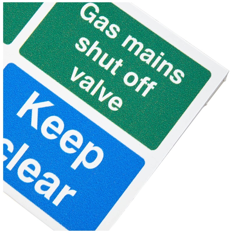 Seco Gas Mains Shut Off Valve Sign, 100mm x 75mm