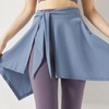 Women's Essential Yoga Leggings with Hip Cover Wrap Skirt (1pc, Y-Zone Friendly) Cover Black/FREE