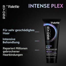 Syoss Palette Intense Plex Deep Care Conditioner 250 ml, Restructuring Hair Conditioner with 10% Plex-Bond Complex for Repairing Fibres in Deep, Products for Very Damaged Hair
