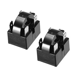 uxcell 2 Pcs 4.7 Ohm 4 Pin Refrigerator Start Relay for Compressor Black