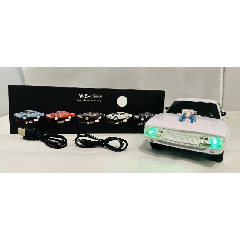 Music Speaker Dodge Challenger White Speaker Indoor/Outdoor Portable USB PORT/AUX