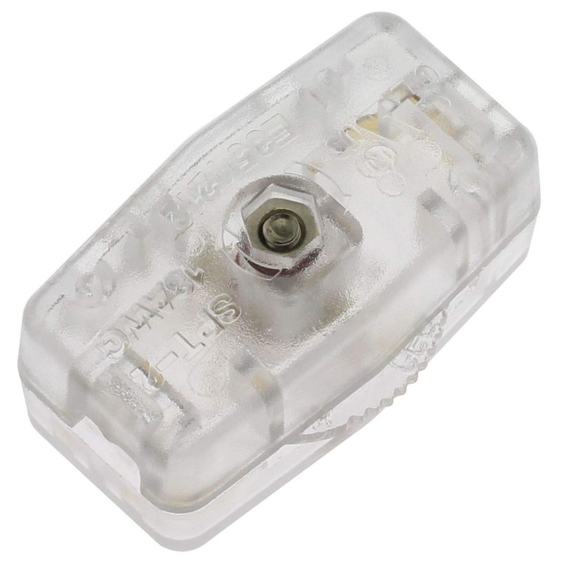 E-outstanding 2Pcs Plastic Housing On/Off Thumbwheel Light Lamp Inline Switch