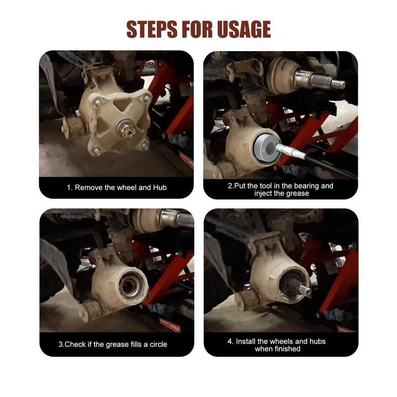 3mirrors 30mm Wheel Bearing Greaser Tool Compatible with Can Am