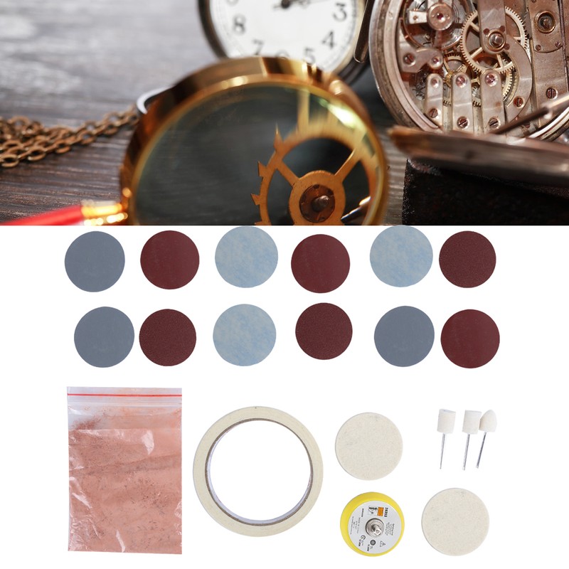 20pcs / set Watch Glass Polishing Pad Felt Polishing Buffing