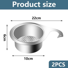 QIYUDA 2 Pcs Stainless Steel Swan Sink Strainer Basket, Draining for Kitchen Sink Drain Hanging Filter