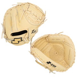 SSK Z5 Craftsman Youth Baseball Catcher's Mitt - 31.5" - 32.5" Right & Left Hand Throw (Camel, 32.5" - Right Hand Throw)