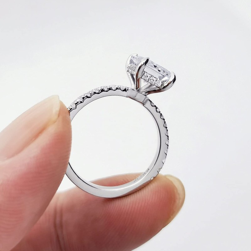 Bo.Dream - Anillos de compromiso de plata de ley chapados