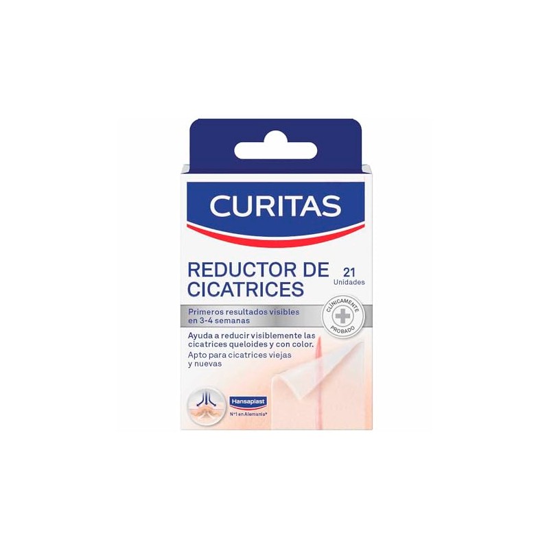 Curitas Reductor de Cicatrices, caja con 21 Venditas, Reduce, Aclara
