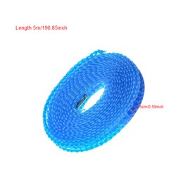 1Pcs 5 Metres Non-Slip Clothes Line Windproof Hanging Fence Line Type Clothes Line for Travel Home to Laundry - Green