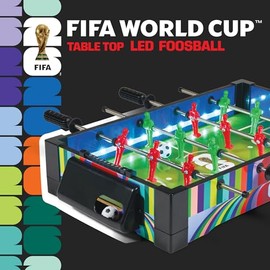 EastPoint Tabletop LED Foosball Table - Multi-Color, 2 Players - LED Light-Up Playfield & Soccer Toys - Fast-Paced Head-to-Head Play & Sports Games - Compact Space-Saving Design & Soccer Gift