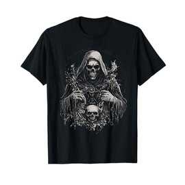 Occult Grim Reaper Pentagram Ritual T-Shirt