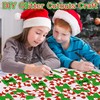 100Pcs Christmas Candy Cane Paper Cutouts, Glitter Candy Cane Cutouts
