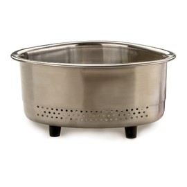 RSVP International Dishwasher Safe in-Sink Strainer, Corner Basket, Pierced Stainless Steel