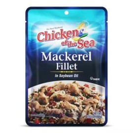 Chicken of the Sea Mackerel Fillet Pouch 3.53Oz WILD CAUGHT 4 Ingredients KETO - 12 Pouches 3.53oz each