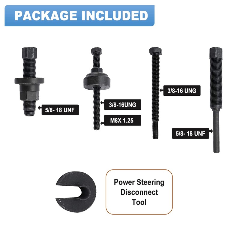 BTSHUB Power Steering Pump Pulley Service Set Puller Remover Installer