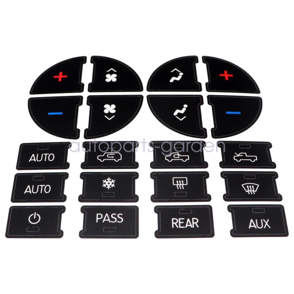Soillar AC Dash Button Repair Kit Dual Climate Control Decal
