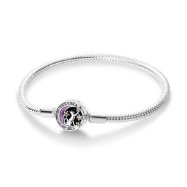 KUNSIR 925 Sterling Silver Palm Clasp Snake Chain Bracelet Basic Charm Bracelets Fit Any PDL Charm, with for Teen Women