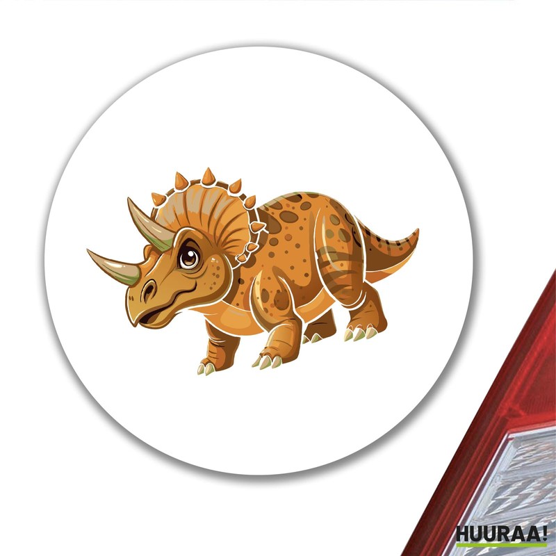 Huuraa Aufkleber Triceratops Dinosaurier Geschenk 10cm Triceratops Geschenkidee
