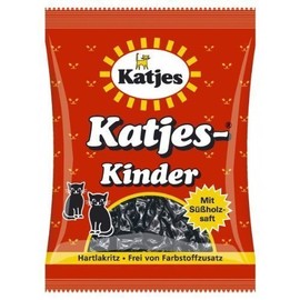 Kinder Licorice Cat-Shaped Drops 200g licorice pieces by Katjes - PACK OF 3
