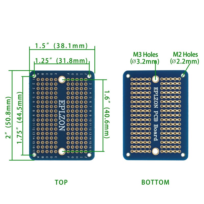 EPLZON Plated PCB Solder-able Breadboard for Electronics Projects Compatible with