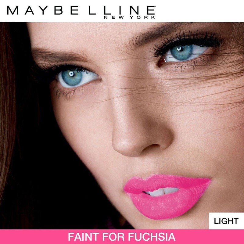 Maybelline Color Sensational Creamy Matte Lipstick, Faint For Fuchsia, 0.15