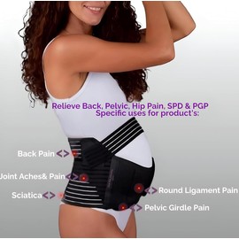 Neo10Ten Pregnancy Belt for Support Maternity/Postpartum Bands Relieve [ Ease Sciatica, Pelvic Pain SPD&PGP, Hip Pain Relieve Back, Helps Pregnancy Recovery [Large]