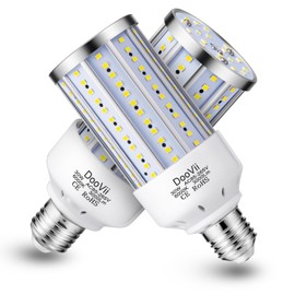DooVii 2-Pack 200W Equivalent LED Corn Light Bulb,3000 Lumen 6000K,Cool Daylight LED Street and Area Light,E26/E27 Medium Base,for Outdoor Indoor Garage Warehouse High Bay Barn Backyard and More