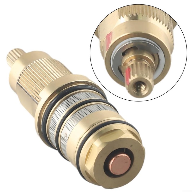 Snblzhef Thermostatic Shower Valve,Thermostatic Spool,Brass Replacement Thermostatic Shower Mixer Valves