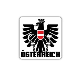 Sticker Austria Eagle Federal Eagle Flag Army Flag 7 x 7 cm A1730