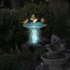 John's Studio Peacock Bird Bath for Outdoor - Glass Bowl