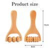 2Pcs Wooden Massage Roller, Back Massage Roller, Muscle Belly Relief Tool for Cellulite/Muscle & Abdomen (Brown)
