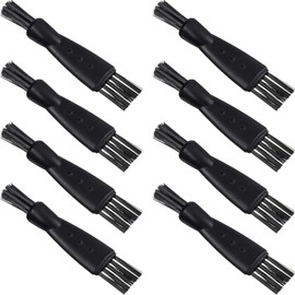 Patelai 8 Pieces Electric Shaver Cleaning Brush Small Clipper Brushes for Cleaning Razor Shaver Cleaner Black Double Sided Nylon Bristles Electric Trimmer Set Keyboard