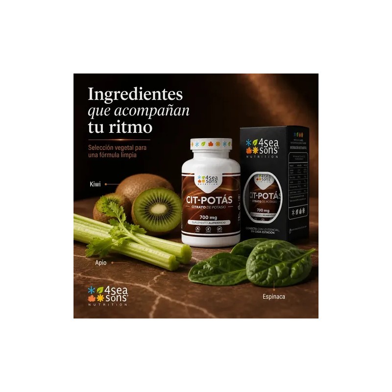 Seasons Nutrition Cit Potás Citrato Potasio 700 Suplemento Alimenticio Fórmula