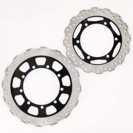 QRM New 2PCS Front & Rear Disc Brake Rotors for KAWASAKI KLR650 KLR 650 2008-2018