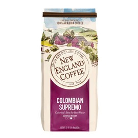 New England Coffee Colombian Supremo Medium Roast Ground Coffee 22 oz. Bag