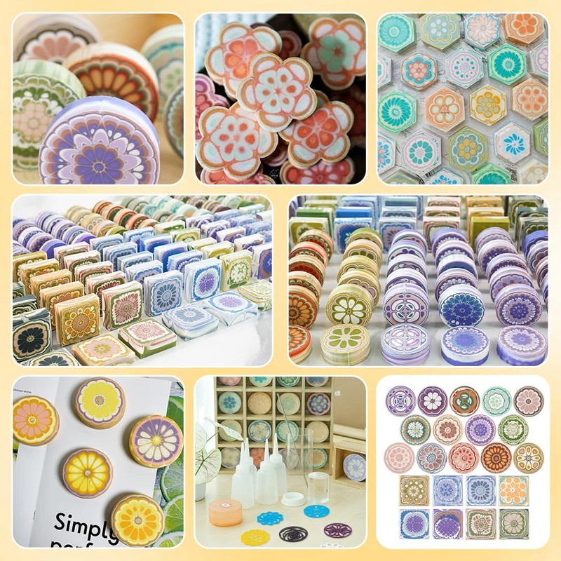 NBEADS Pack of 12 Soap Making Stencils, 12 Styles, Handmade