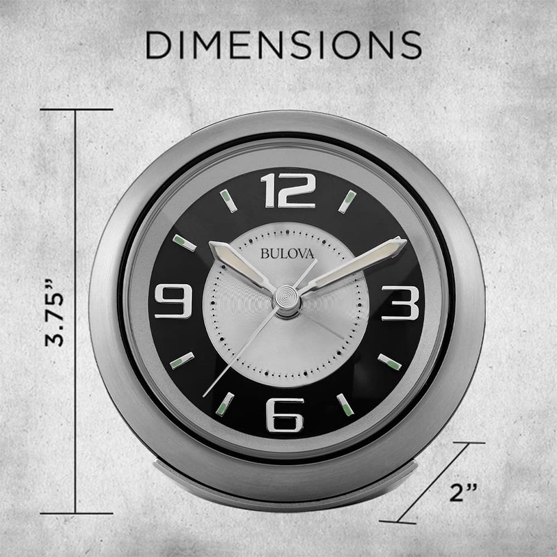 Bulova - 3.75" W x 3.75" H B5027 Lite Night
