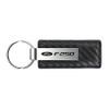 Au-TOMOTIVE GOLD Carbon Fiber Rectangular Leather Key Chain for Ford