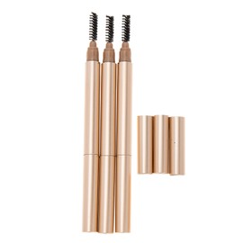 OHPHCALL 3pcs Eyebrow Pencil for Women Dual-ended Makeup Tools Deep for Natural Looking Brows