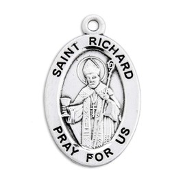 Extel St. Richard Sterling Silver Medal Necklace