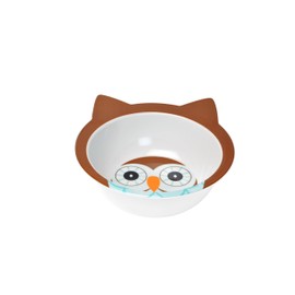 Epicurean 39RQ8111OW Melamine Friendly Faces Owl Design Bowl, Brown/Blue, 16 x 15 x 5 cm