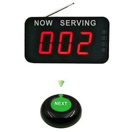 Wireless Take A Number System Simple Queue Management System with 3 Digits Display and Call Button Ycall