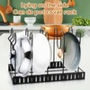 ZEINLAM Detachable Folding Pot Rack,Pot Lid Rack,Pantry,Cooking Utensil Storage Rack,With