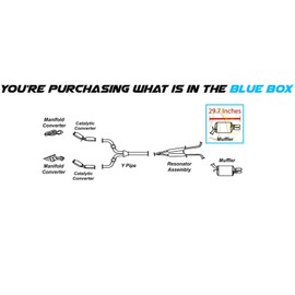 Northeastern Exhaust | Stainless Steel Passenger Side Muffler Compatible for Infiniti M45 2006-2010 4.5L | Free Gasket Included | Automotive Replacement Part | (NO TIP)