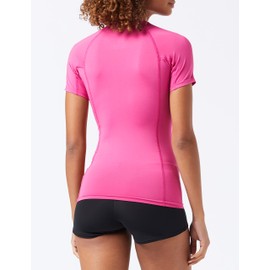 O'Neill Wetsuits Women's Wms Basic Skins Short Sleeve Rash Guard O'Neill UV Sun Protection Set-Fox Pink, X-Large, X