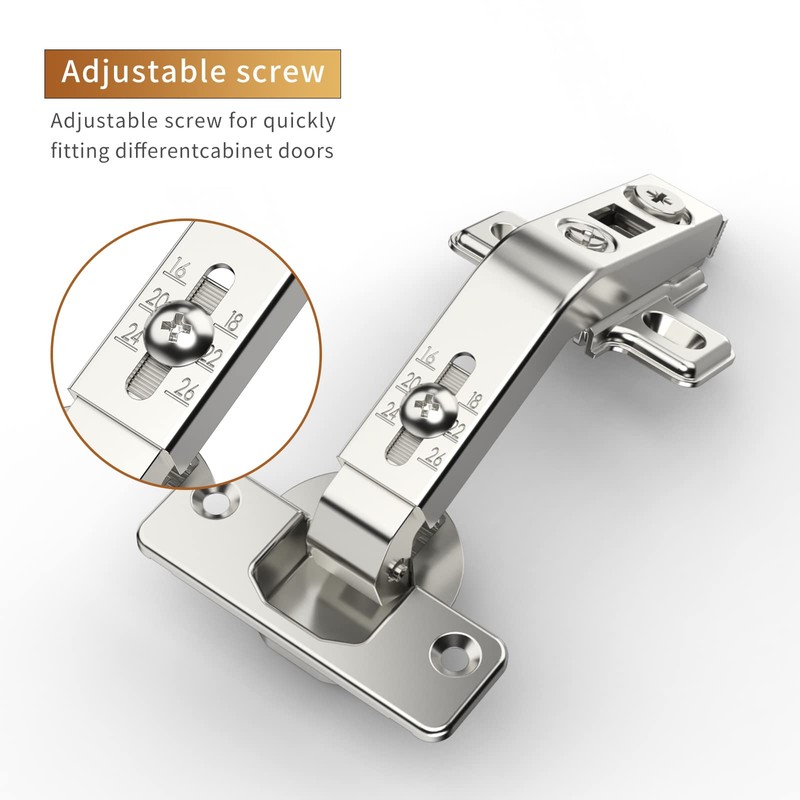 Furniware 135° Folden Door Hinges, 2 Pack Corner Kitchen Cabinet