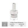 PATIKIL Hose Barb Fitting Straight 11mm Barbed G1/2 Male Thread,