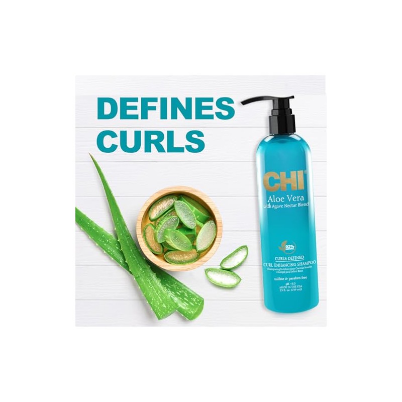 CHI Aloe Vera Curl Enhancing Shampoo Unisex 25 oz