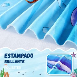LYBH-HJY Toalla De Playa Ocean para Niños,Toalla De Microfibra,Toalla De Playa Fina Superabsorbente Y De Secado Rápido,Regalo Perfecto para Viajes,Camping,Vacaciones